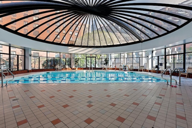 pool with a patio area