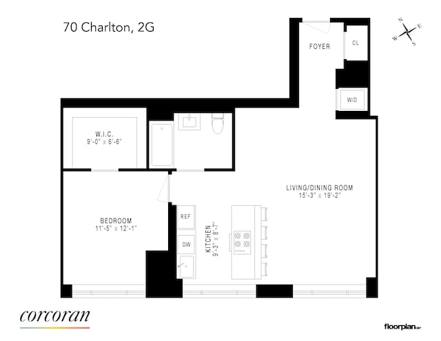 70 Charlton St Unit 2G, New York City, NY 10014 - plan