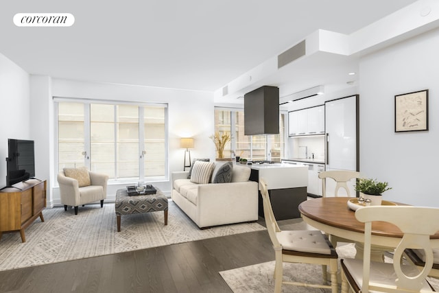 70 Charlton St Unit 2G, New York City, NY 10014 - living area with light wood-type flooring