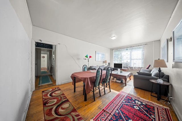 dining room featuring hardwood / wood-style flooring