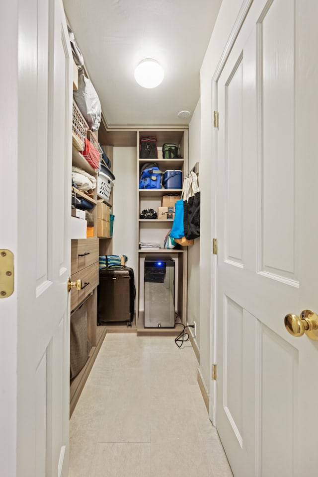 view of storage area