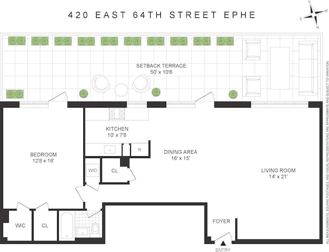 420 E 64th St Ephe, Ephe, New York City, NY 10065 - living room with recessed lighting, radiator, and light wood-style floors