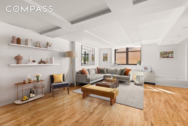 28 Old Fulton St Unit Thn, New York City, NY 11201 - living room with wood-type flooring and baseboards