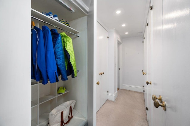 515 W End Ave Unit 15-D, New York City, NY 10024 - interior space with carpet, recessed lighting, baseboards, and ornamental molding