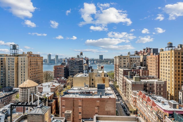view of city featuring a water view