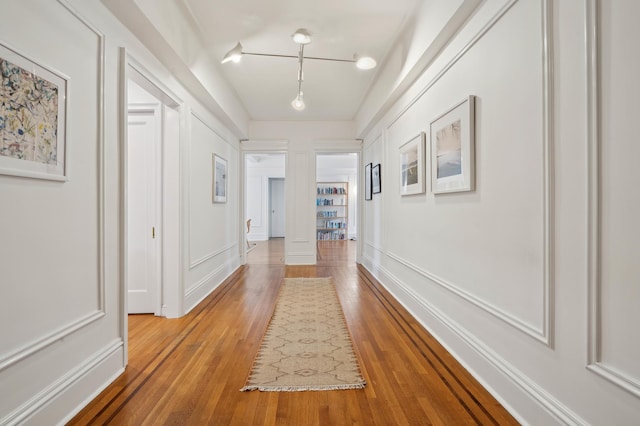 hall featuring light wood-style flooring