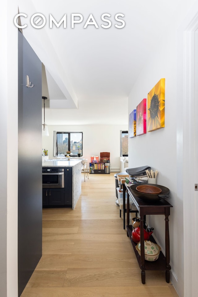 1330 5th Ave Unit 6C, New York City, NY 10026 - hall with light wood-style floors