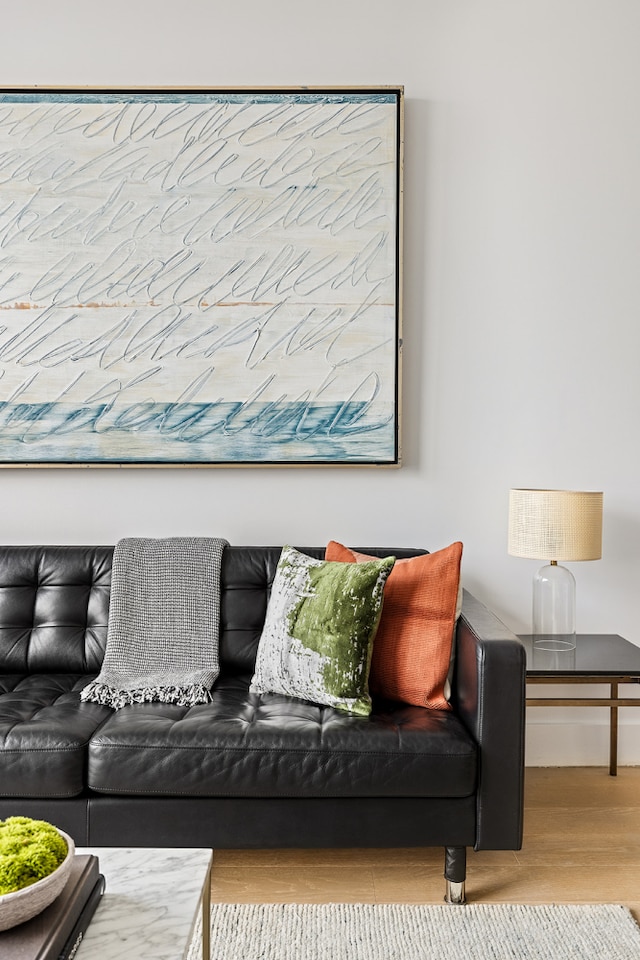450 Grand Ave Unit 6D, New York City, NY 11238 - living area featuring wood finished floors and baseboards