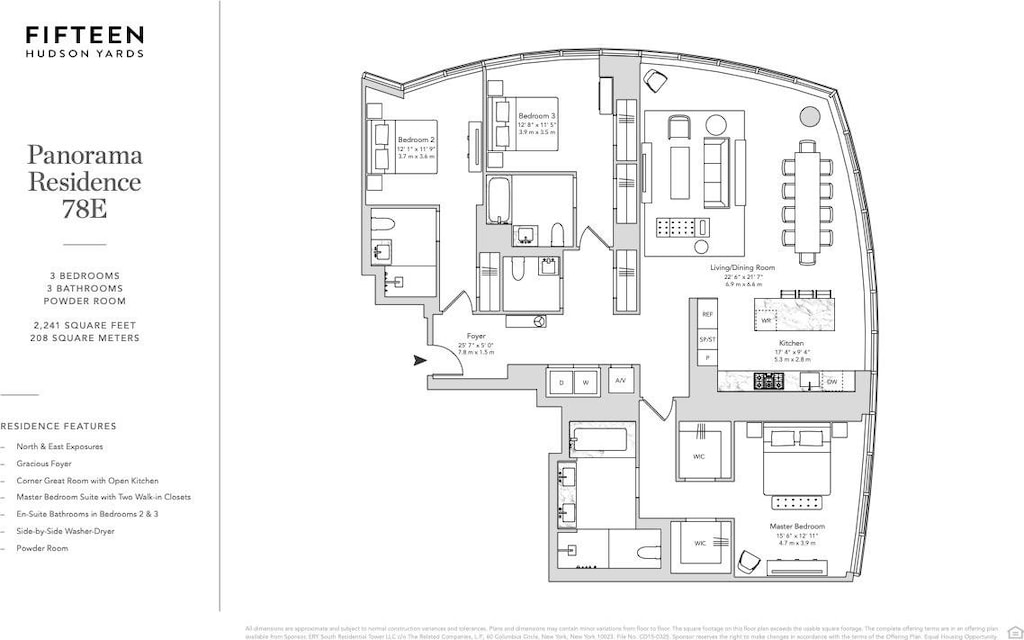 15 Hudson Yards Unit 78E, New York City, NY 10001 - property floor plan
