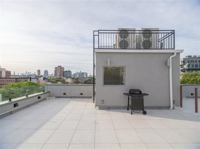 636 Lorimer St Unit 2, New York City, NY 11211 - view of patio with a view of city, a balcony, and grilling area
