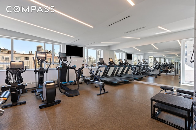 view of gym