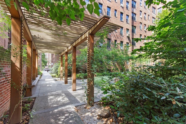 view of community with a pergola