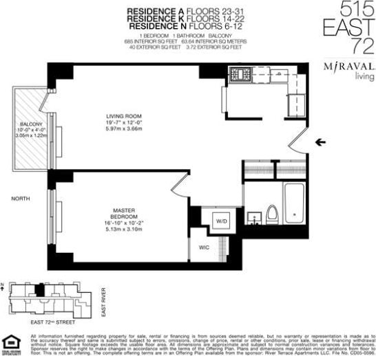 515 E 72nd St Unit 24A, New York City, NY 10021 - room layout