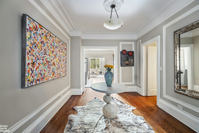 180 Riverside Dr Unit 3E, New York City, NY 10024 - corridor featuring wood finished floors and crown molding