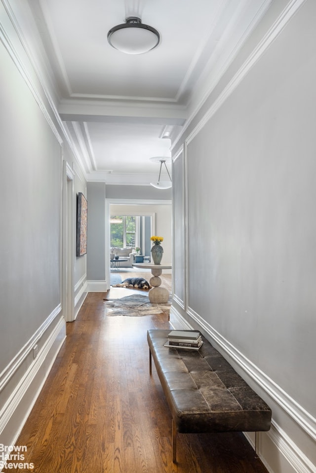 180 Riverside Dr Unit 3E, New York City, NY 10024 - hall with ornamental molding and wood finished floors