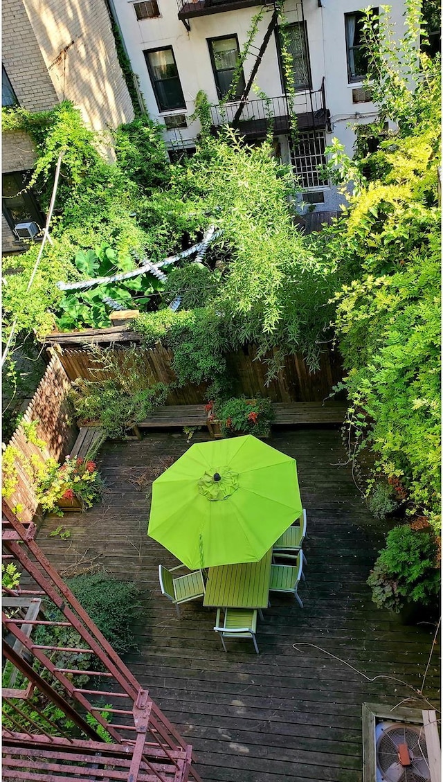 186 E 2nd St Unit 2, New York City, NY 10009 - view of yard with a wooden deck