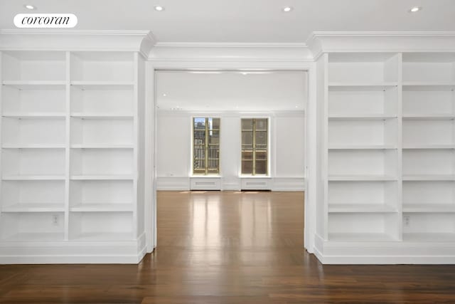 spacious closet featuring visible vents and wood finished floors
