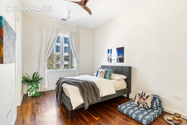 65 Jackson St, New York City, NY 11211 - bedroom with hardwood / wood-style flooring and ceiling fan