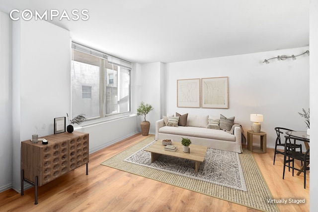 living room featuring wood finished floors