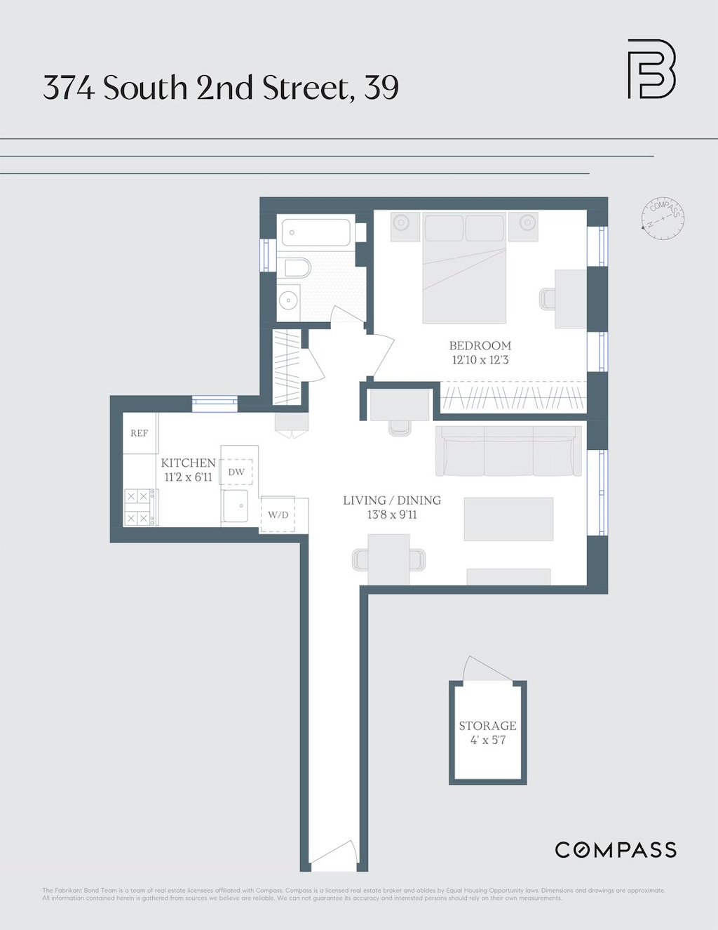 374 S 2nd St Unit Ph39, New York City, NY 11211 - property floor plan
