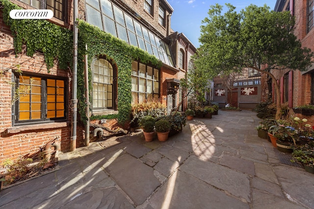 view of patio / terrace with a gate