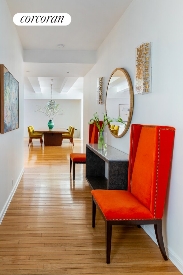 252 7th Ave Unit 8A, New York City, NY 10001 - corridor featuring light wood-style floors and baseboards