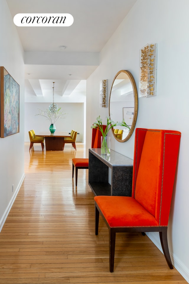 252 7th Ave Unit 8A, New York City, NY 10001 - hall featuring light wood-style floors
