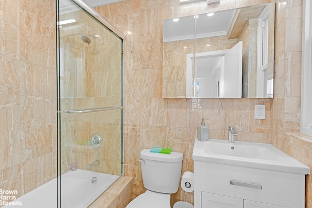 520 E 72nd St Pha, Pha, New York City, NY 10021 - bathroom with tile walls, tiled shower / bath, vanity, and toilet