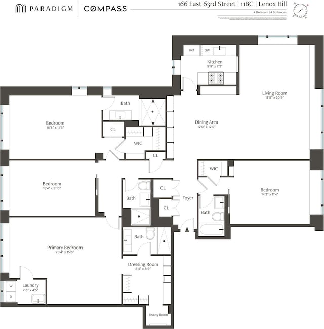 166 E 63rd St Unit 11Bc, New York City, NY 10065 - room layout
