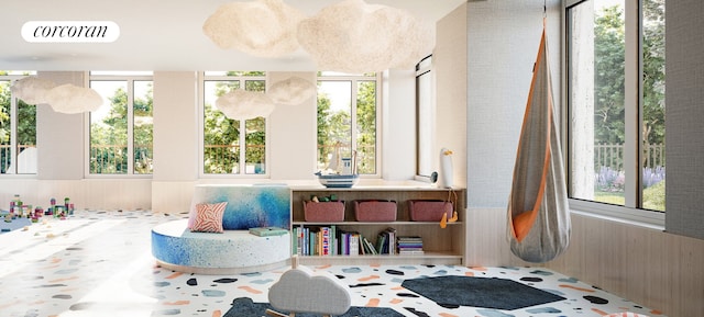 interior space with visible vents and a wealth of natural light