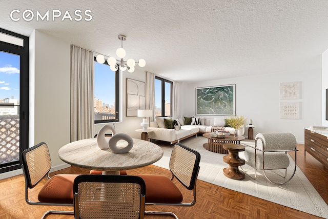 24 E 7th St Unit 9B, New York City, NY 10003 - dining space with a textured ceiling