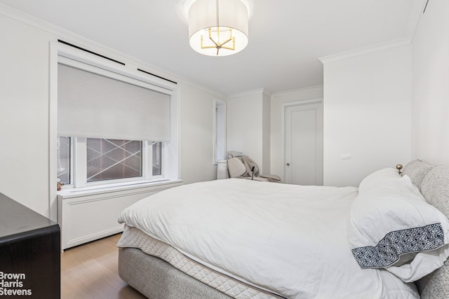 498 W End Ave Unit 3C, New York City, NY 10024 - bedroom with light wood-style floors and crown molding