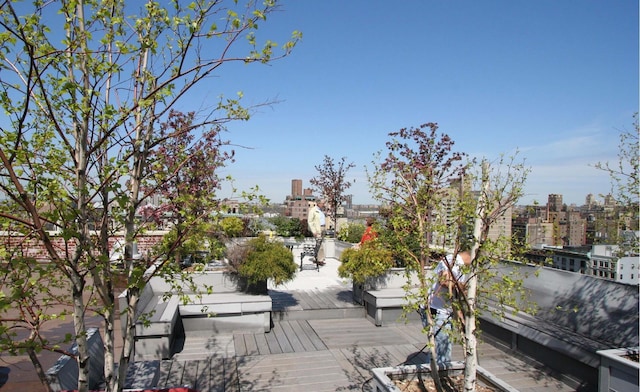 surrounding community featuring a city view