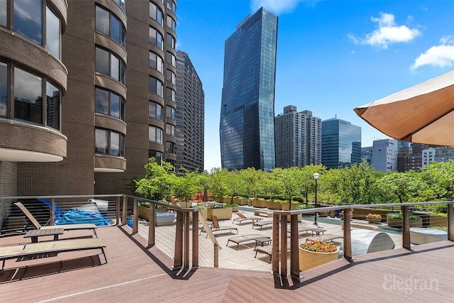 exterior space with a view of city