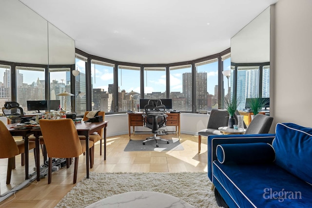 view of home office