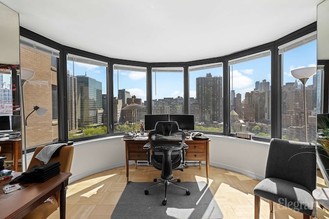 office with baseboards
