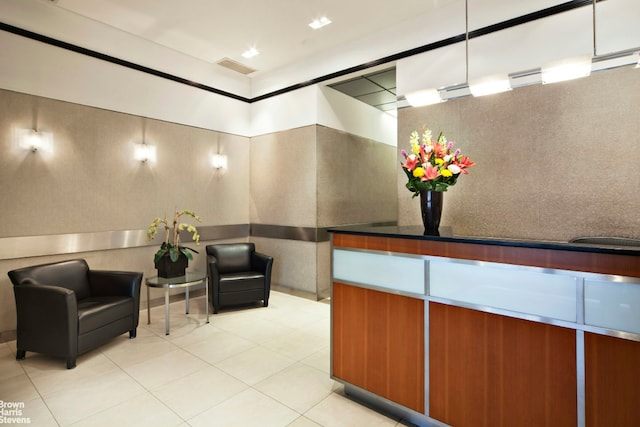 view of reception area
