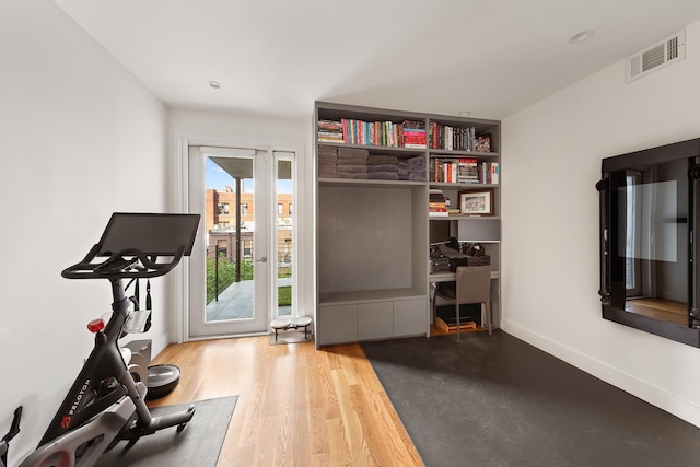141 W 126th St Unit 4A, New York City, NY 10027 - workout area with wood finished floors