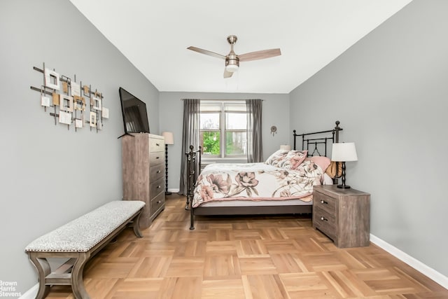 3050 Fairfield Ave Unit 3F, New York City, NY 10463 - bedroom with baseboards and ceiling fan