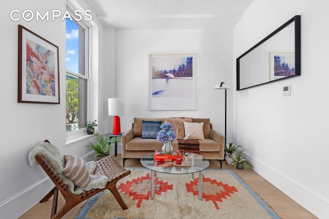 1370 Dean St Unit B, New York City, NY 11216 - living area with wood finished floors and baseboards