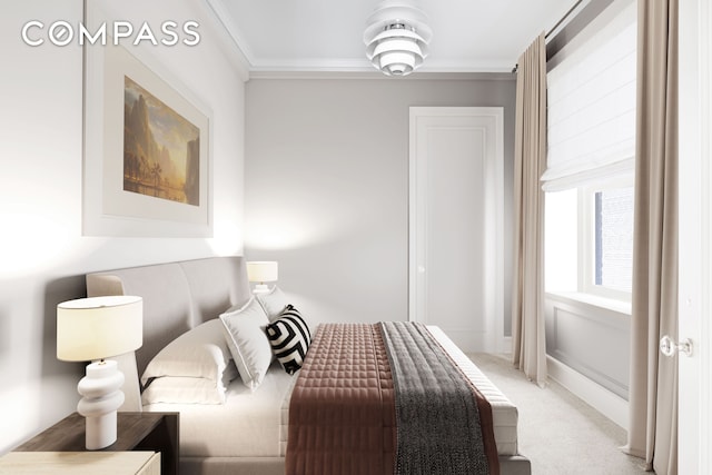565 Park Ave Unit 2, New York City, NY 10065 - carpeted bedroom with ornamental molding