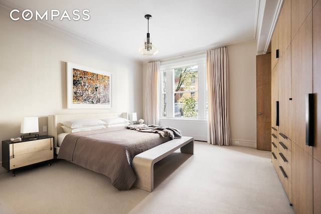 565 Park Ave Unit 2, New York City, NY 10065 - bedroom with ornamental molding and light colored carpet