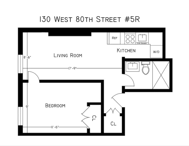 130 W 80th St Unit 5R, New York City, NY 10024 - property floor plan