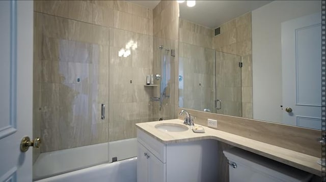 200 Riverside Blvd Unit 30-B, New York City, NY 10069 - bathroom featuring vanity, bath / shower combo with glass door, and toilet