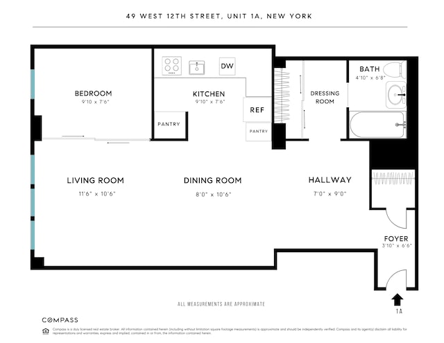 49 W 12th St Unit 1A, New York City, NY 10011 - room layout