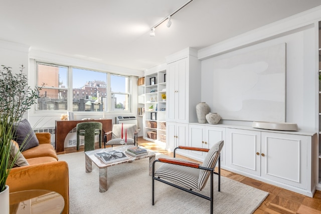 77 7th Ave Unit 7Kk, New York City, NY 10011 - living area with rail lighting