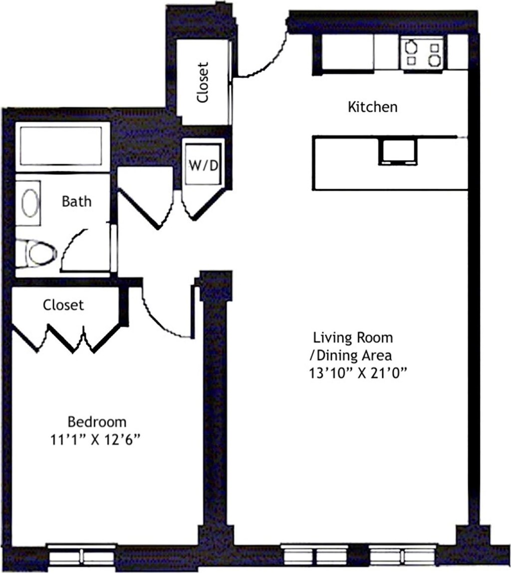 85 Adams St Unit 10B, New York City, NY 11201 - view of floor plan / room layout
