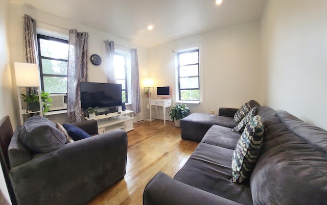 501 W 156th St Unit 34, New York City, NY 10032 - living room with light wood-style flooring and recessed lighting