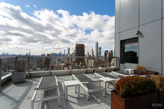325 Lexington Ave Unit 11D, New York City, NY 10016 - view of patio / terrace featuring a view of skyline