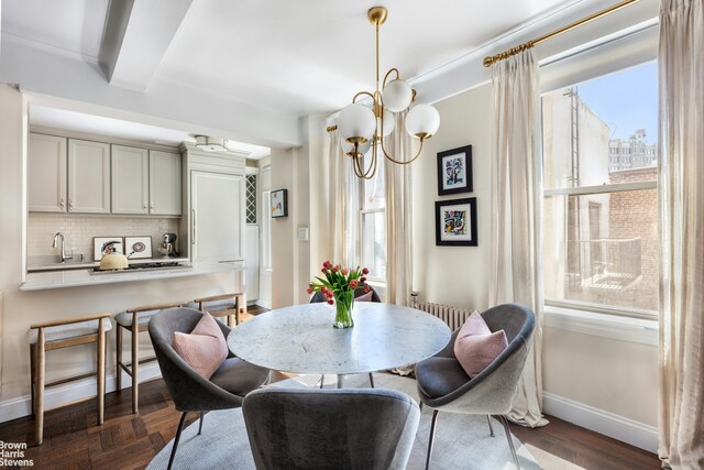 136 Waverly Pl Unit 5E, New York City, NY 10014 - dining room featuring baseboards